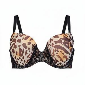 Victoria's Secret The Nakeds Lined Demi Underwire Bra - Animal Print